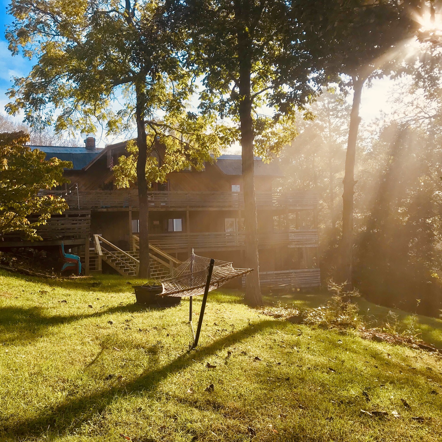 An inn amongst the trees in the mountains